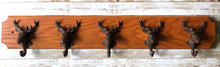 Load image into Gallery viewer, Wall Hooks - Deer on Oak Wood
